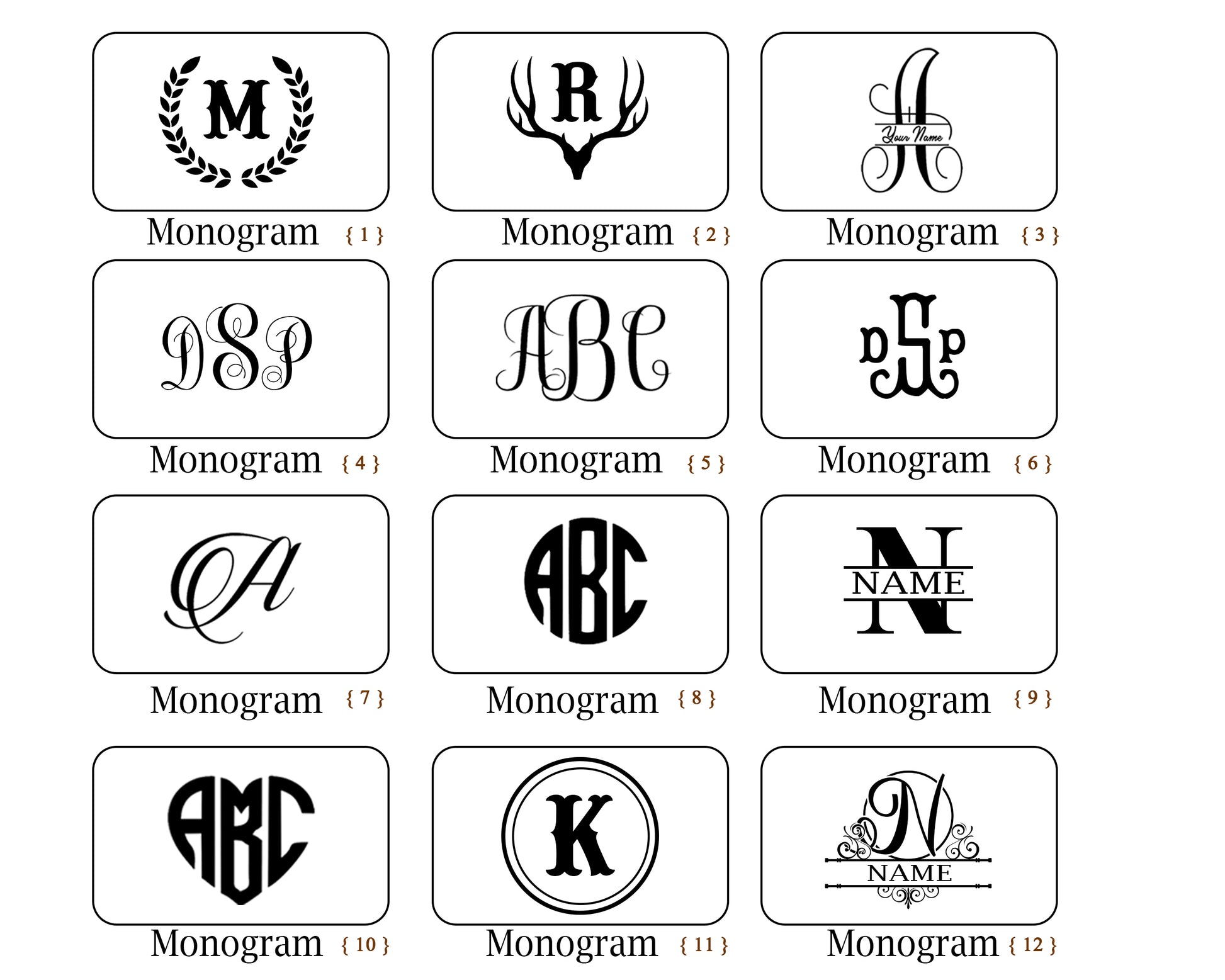 Monogram Page Selection Usa