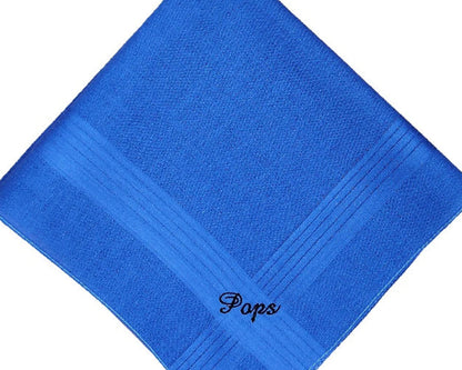 Embroidered Handkerchief, Swirly Monogram Personalized hankie