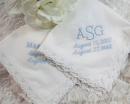Custom Embroidery Handkerchief for Your Special Day USA