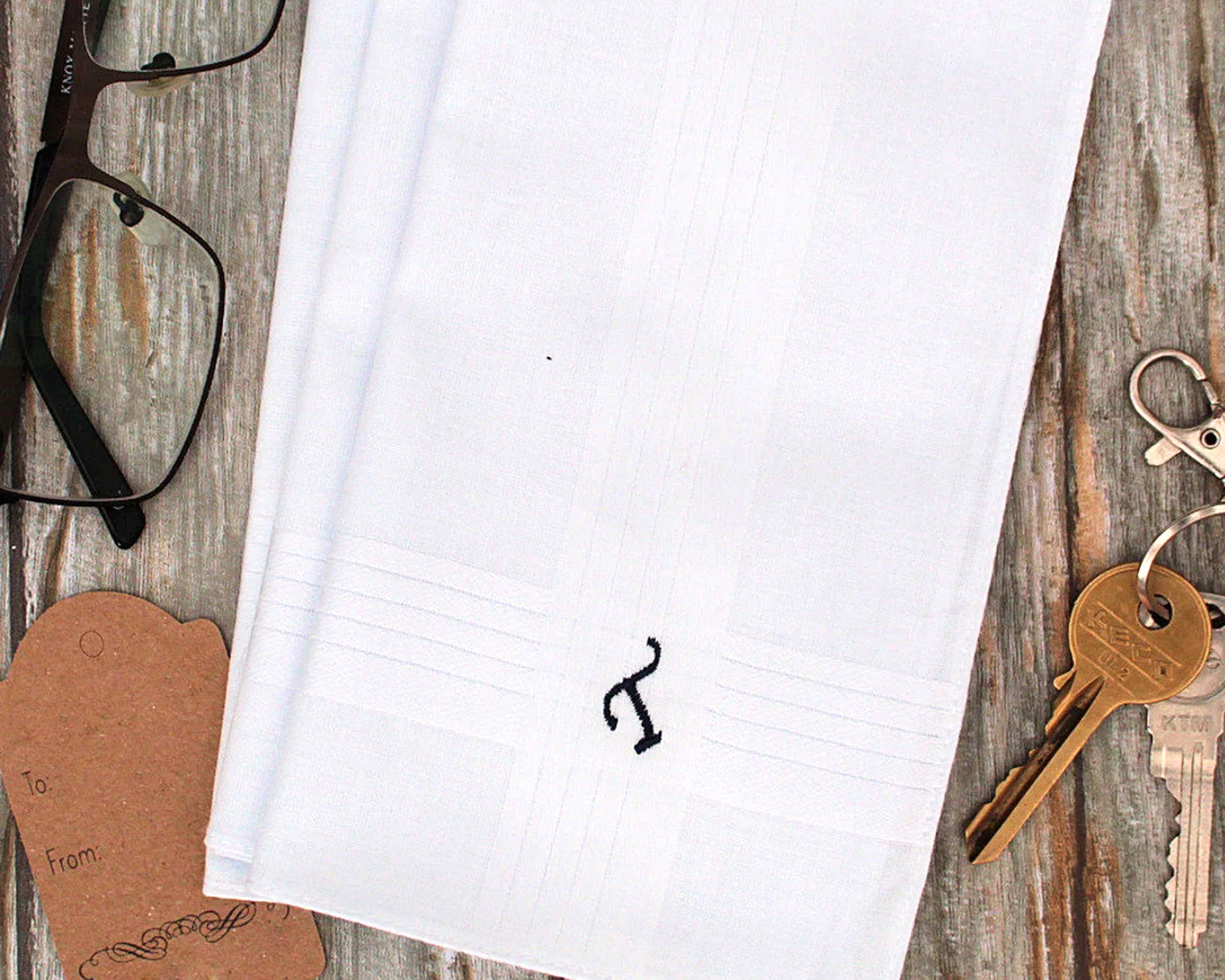 Monogrammed Handkerchiefs. Man Handkerchief Set of 3 Fine White Linen Men's Initialed Handkerchiefs Linen Hankerchiefs Embroidered