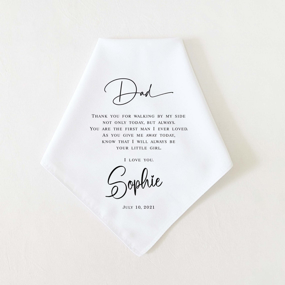 Father of the Bride Handkerchief from the Bride