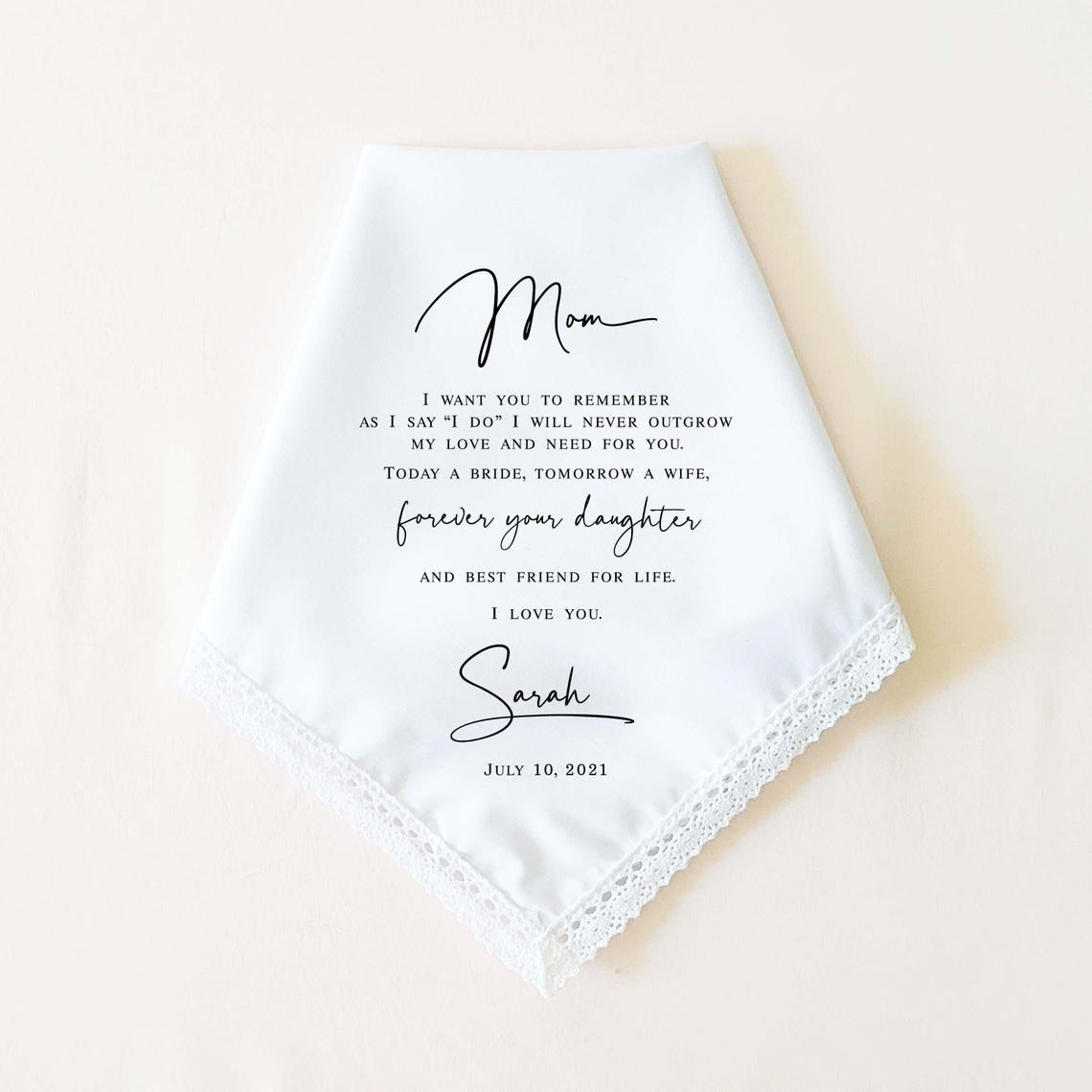 Mother of the Bride Handkerchief from the Bride