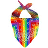 Rainbow hearts handkerchief - fun pocket square Cotton Hanky Handkerchief Hankie Rainbow