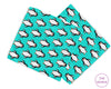 Two hankies with penguin pattern on a turquoise background, branded 'The Hankie'.