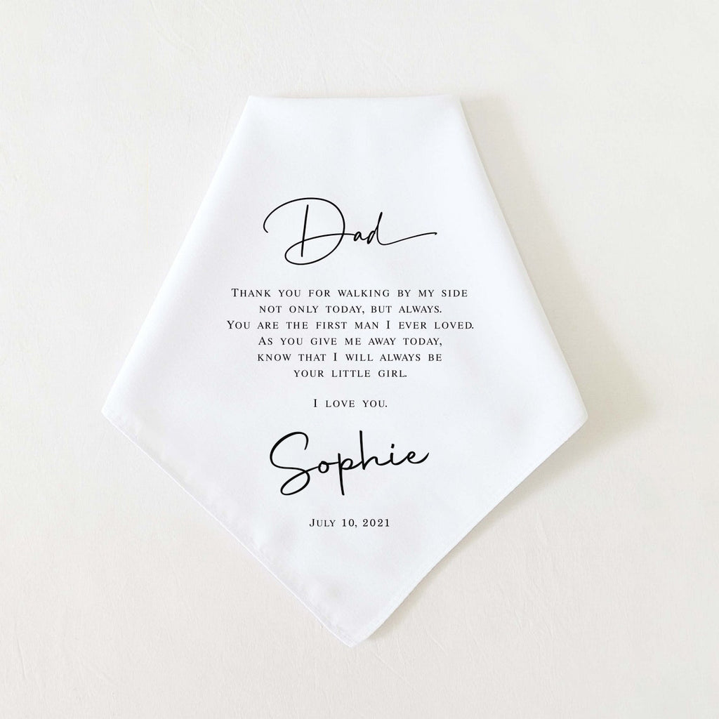 Unique Father of the Bride Handkerchief Gift USA