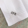 Monogrammed cotton handkerchiefs Groomsmen Hankie USA