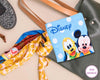 Disney-themed hankie with Mickey and Donald Duck on a beige surface