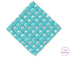 Teal hankie with elephant pattern and 'The Hankie' branding