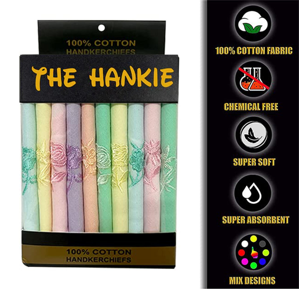 Pastel Organic Handkerchief Gift Cotton Flannel Soft Washable 