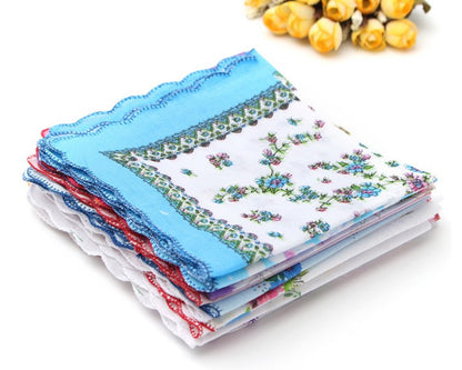Set of 6  Floral Handkerchiefs – Thoughtful & Cheerful Gift for Mom, Grandma, or Aunt