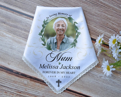 Forever In My Heart Remembrance Handkerchief
