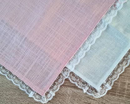Elegant Lace Wedding Handkerchief Father of The Bride Gift