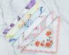 Random Assorted Scalloped Handkerchief 100% Cotton 