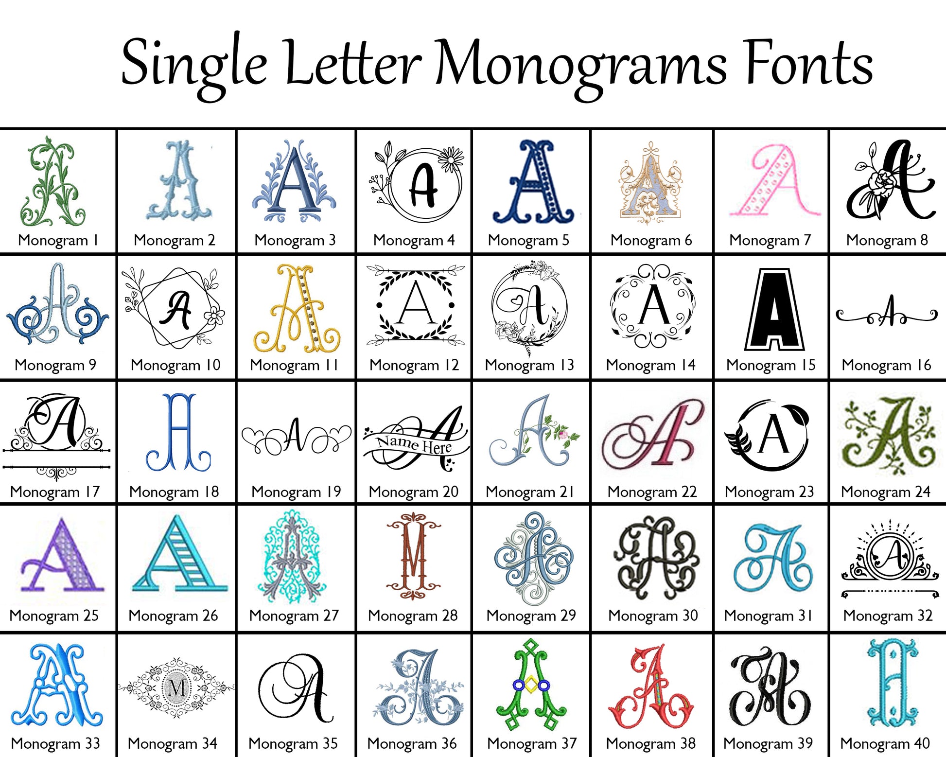 Select Monogram Initial Page USA