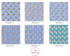 Six different styles of patterned hankies on a white background, with 'The Hankie' brand logo.