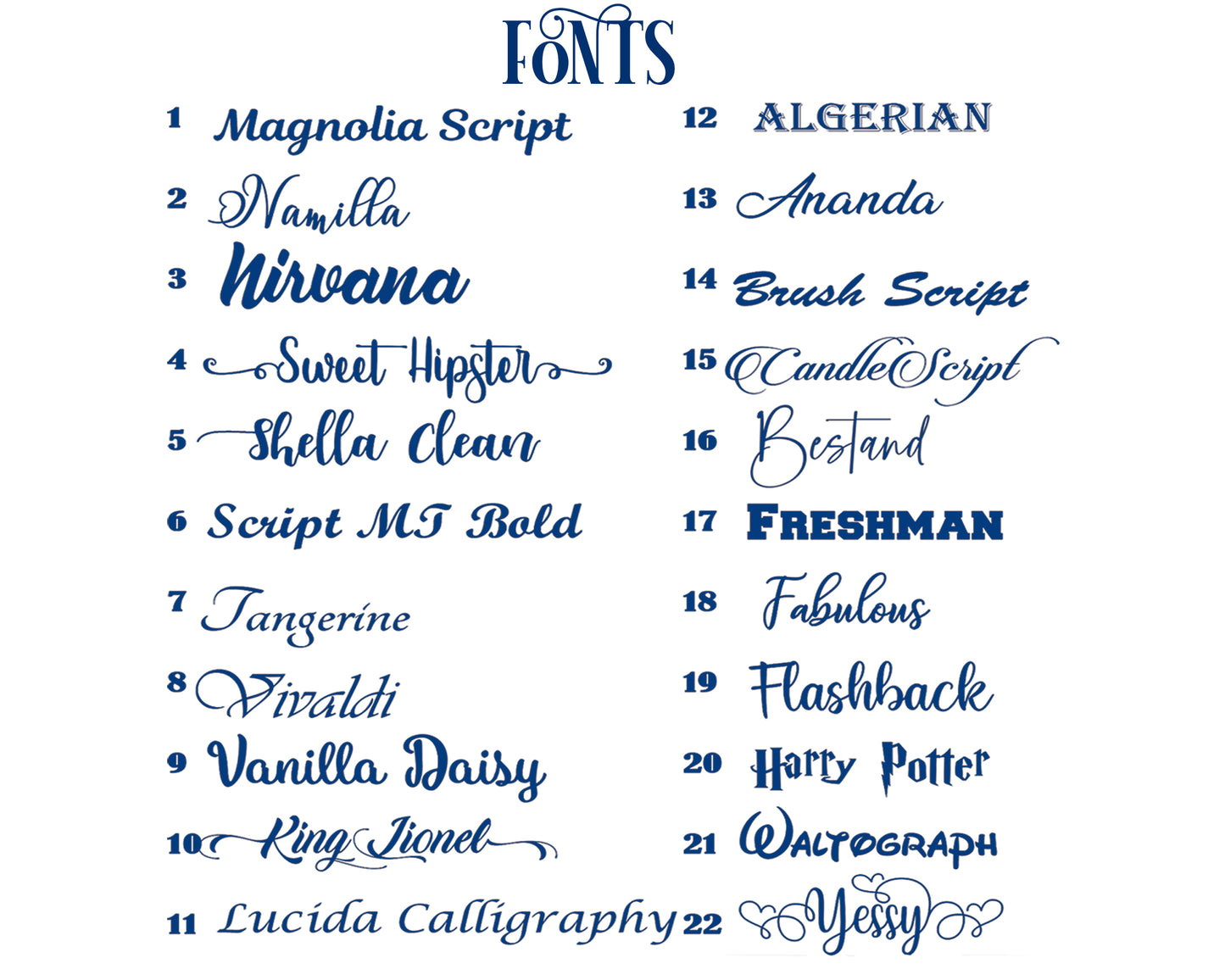 Custom-Font-Options-for-Personalized-Handkerchief-USA