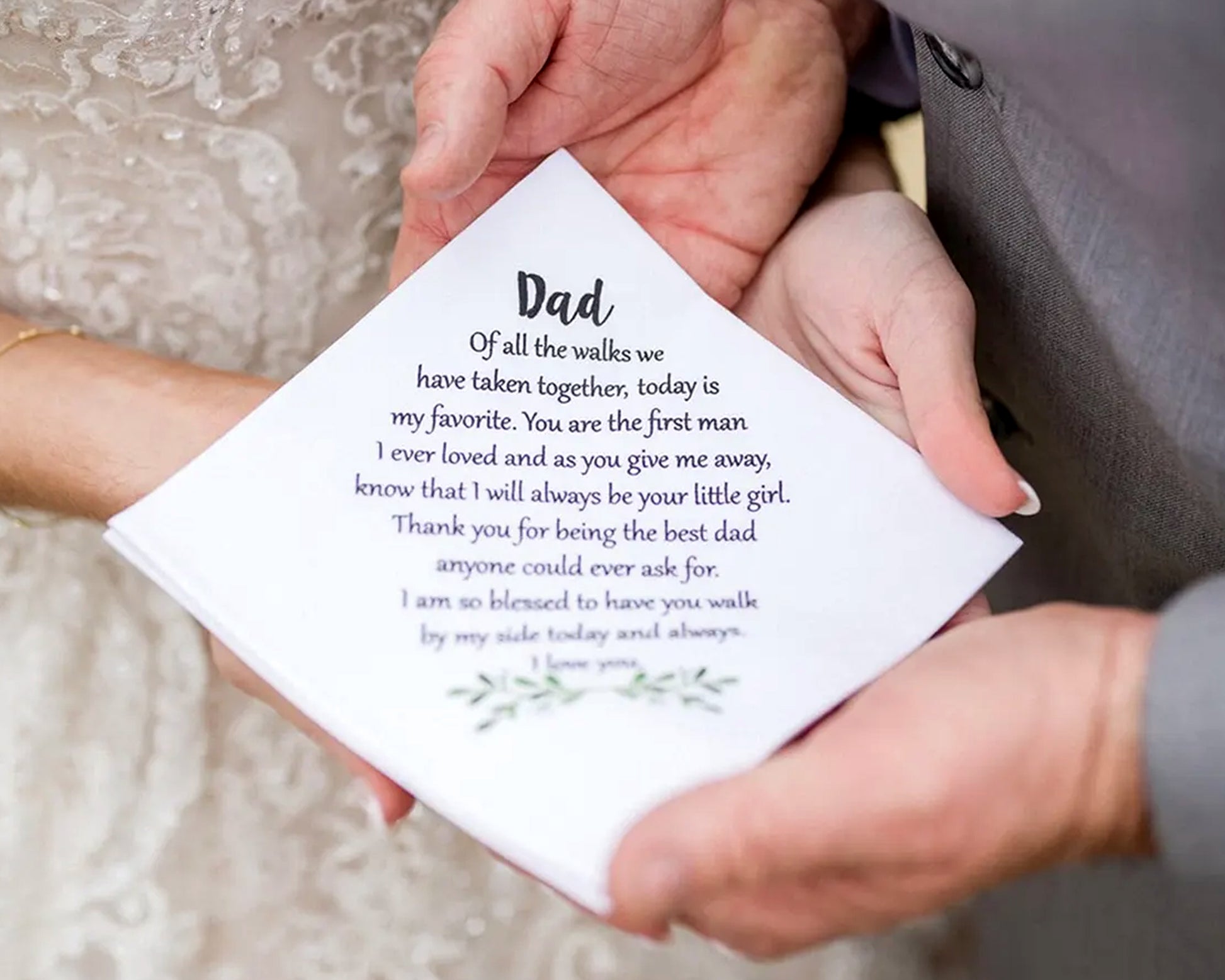 Customized Handkerchief Wedding Gift for Dad USA