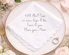 Personalized Women’s Scalloped Wedding Embroidered Handkerchief for Mom