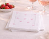 Embroidered Heart Design Cotton Cocktail Napkin for Events & Parties Set of 4