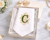 Custom Initial Cotton Dinner Napkin with Elegant Embroidery