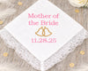 Elegant Lace Trim Ladies Handkerchief for Mother of the Bride