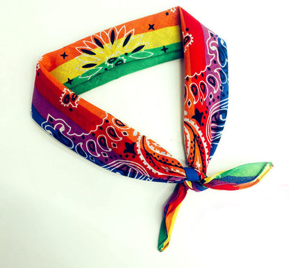 Cotton Rainbow Colorful Handmade Pocket Square for Wedding Formal Hanky Handkerchief