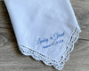 Wedding date lace hankies Usa