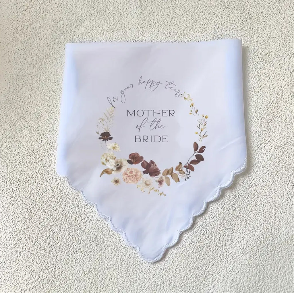 Personalized Mother of the Bride Handkerchief USA