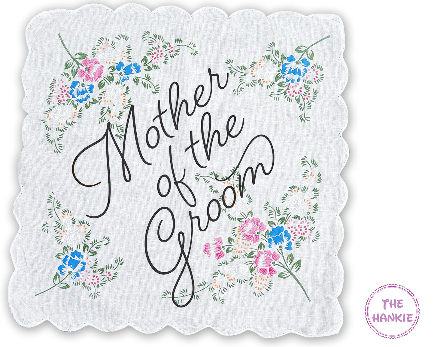 Custom Embroidered Handwritten Handkerchief Wedding Handkerchief