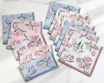 Set of Floral 100% Cotton Hankies 