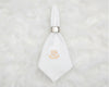 Personalized cotton napkin with gold embroidered SD monogram for elegant table setting