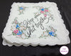 Personalized Wedding Handkerchief, Something Blue for Bride, Wedding Day Gift 