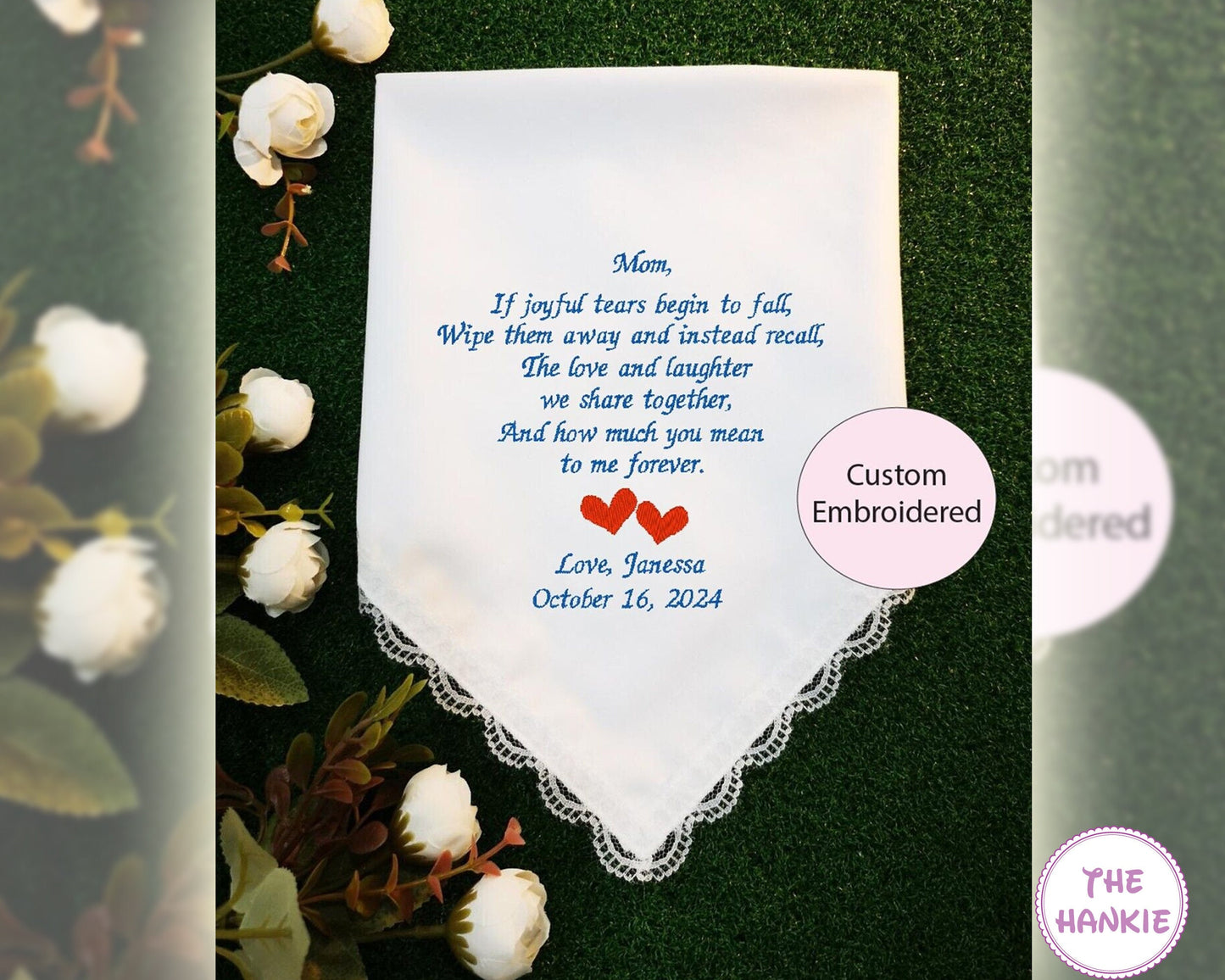 Customized Mothers day Hankie Usa 