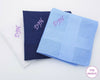 Monogram wedding handkerchief~ Something Blue~ wedding keepsake