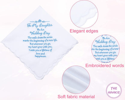 Embroidery Handkerchief Bridal Gift Hankies Personalized Hankies Usa