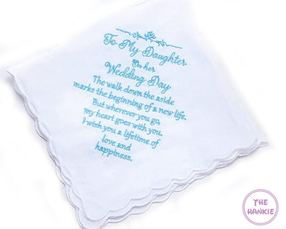 Wedding day Hankie Personalized Hankie Usa