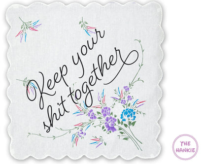 Custom Embroidered Handkerchiefs, Wedding Flower Handkerchief