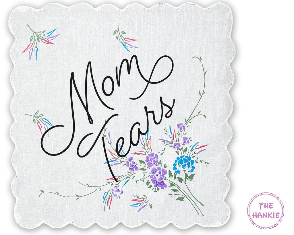 Bridal handkerchief Something Blue Gift for Bride Wedding Monogram