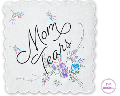 Bridal handkerchief Something Blue Gift for Bride Wedding Monogram