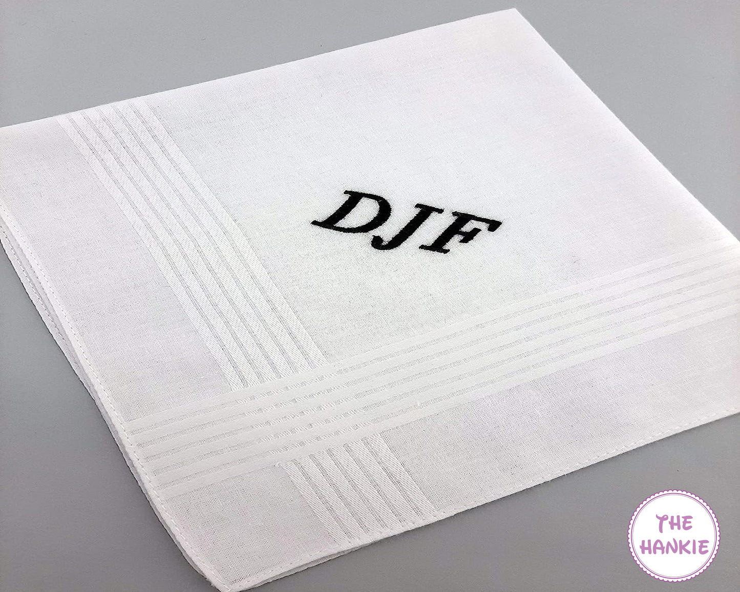 Personalized Embroidered Handkerchief Monogrammed Linen Pocket Square Initials Hankie Linen Navy Blue Pocket Square Gift 