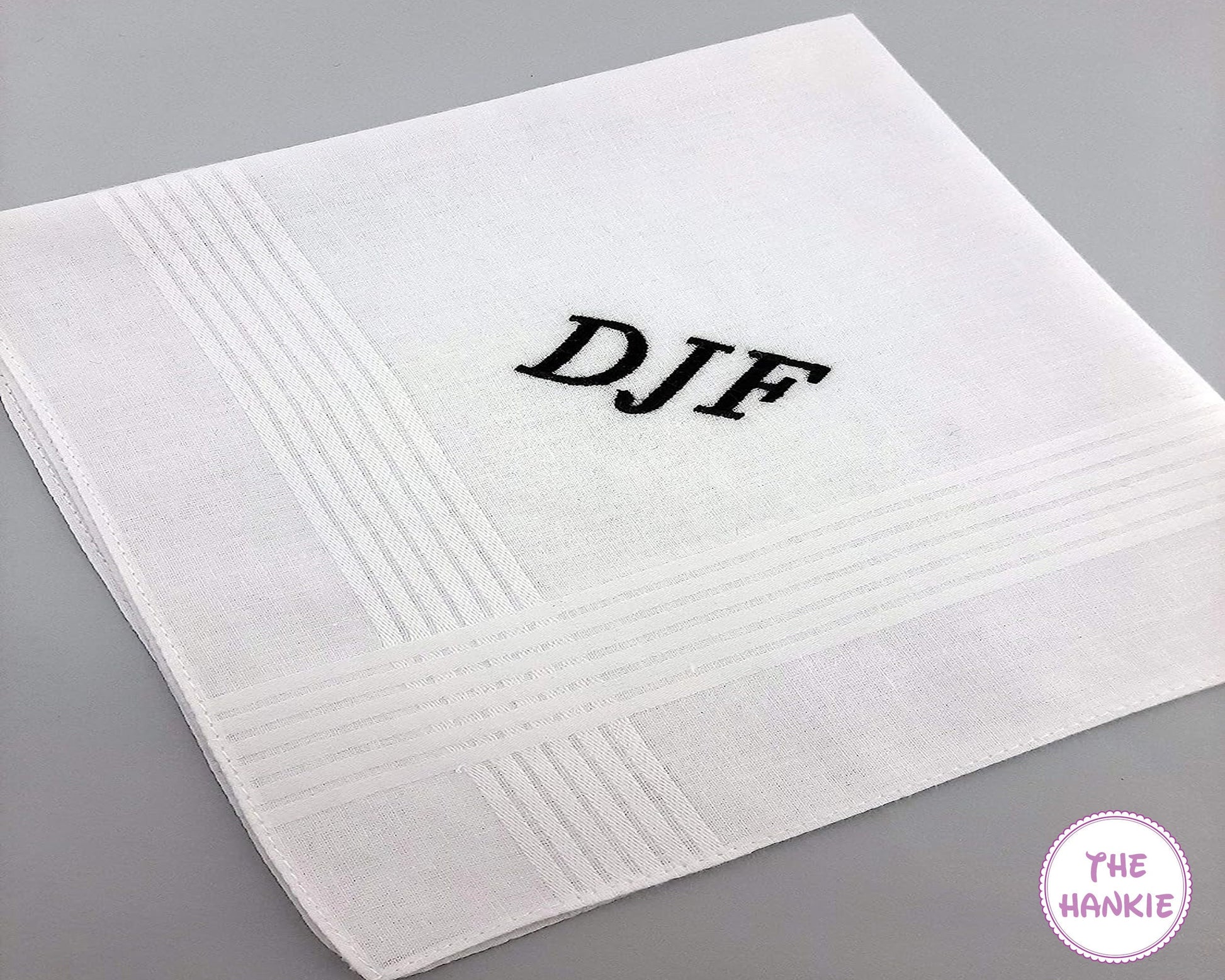 Personalized Embroidered Handkerchief Monogrammed Linen Pocket Square Initials Hankie Linen Navy Blue Pocket Square Gift 