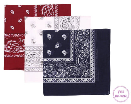 12 Pack Paisley Print Bandana Face Mask Cotton Cover Head Warp Scarf Lot