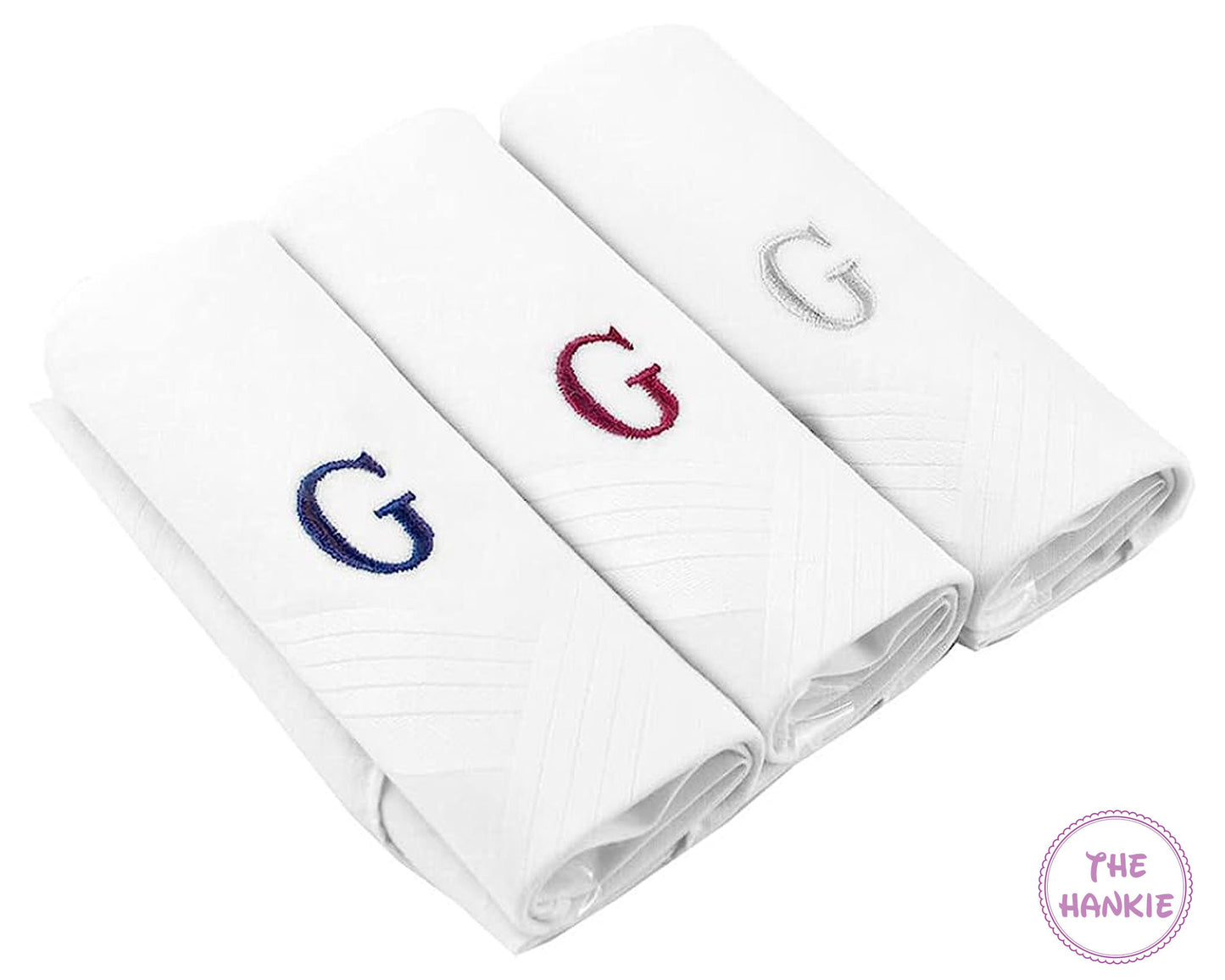 Embroidered handkerchief Something White for bride Monogram handkerchief