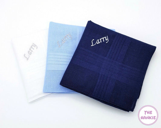 Embroidered handkerchief, Something blue for bride , Monogram handkerchief 