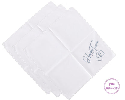 set of happy tears hanky for bride and bridesmaid 