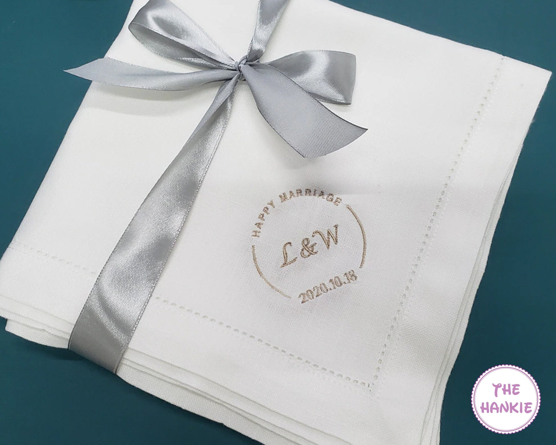 Personalized-White-handkerchief-with-initial-USA