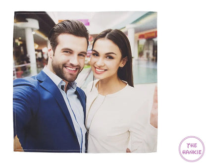 Custom Photo-Printed Satin Handkerchiefs for Bridal USA