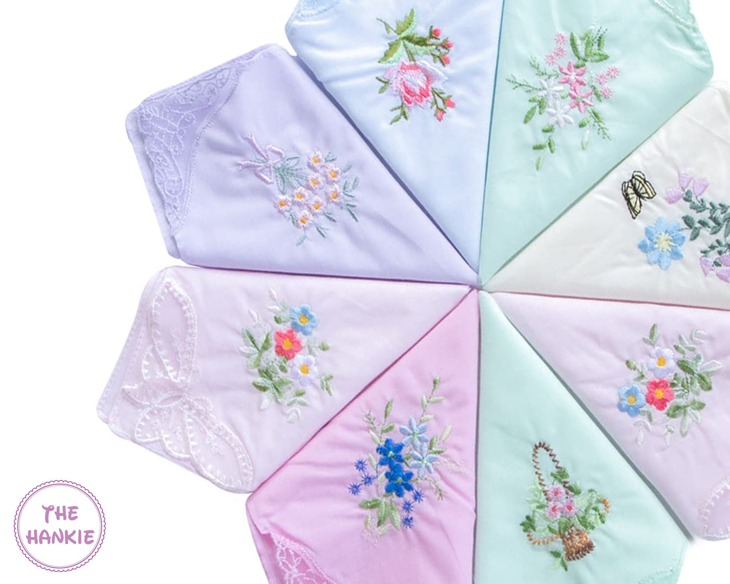 Women Floral Embroidered Handkerchief