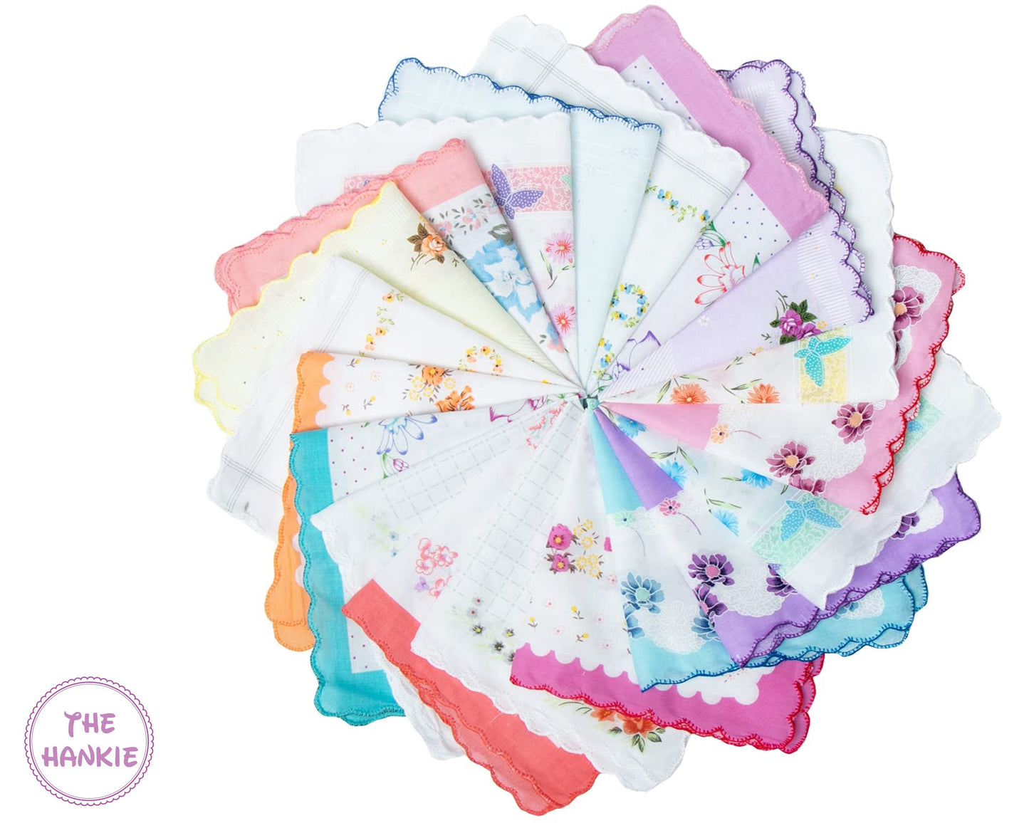 Set of 12 Women Handkerchiefs