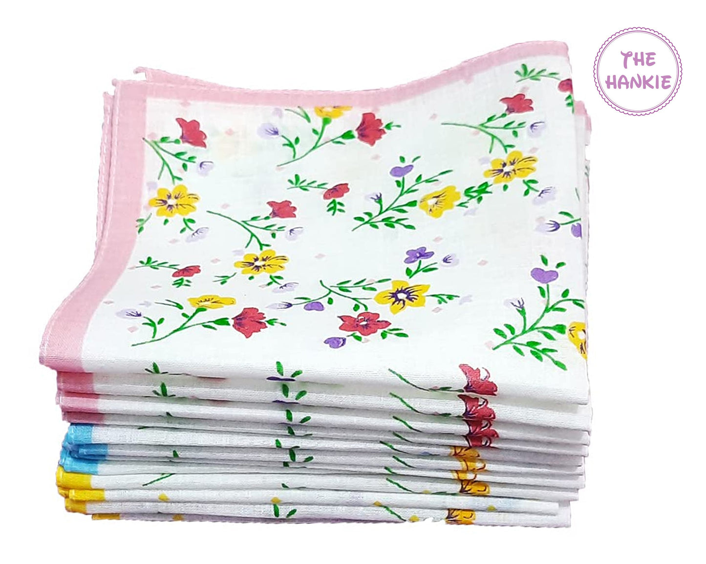 Women Cotton Printed Handkerchief - Set of 6